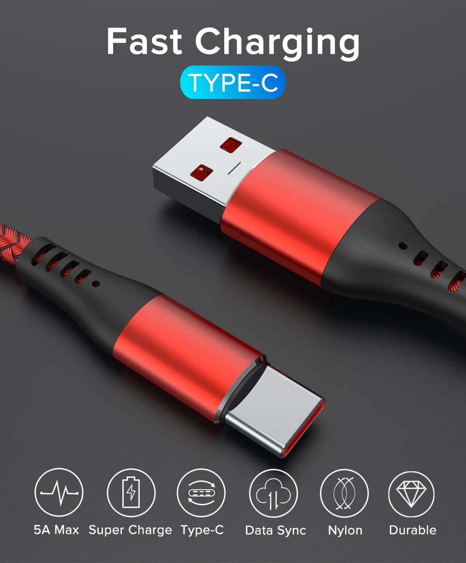 Venroii 5A usb type C кабель Быстрая зарядка для супер быстрой зарядки для huawei mate 30 20 10 P30 P20 P10 Pro type-C USBC телефонный шнур