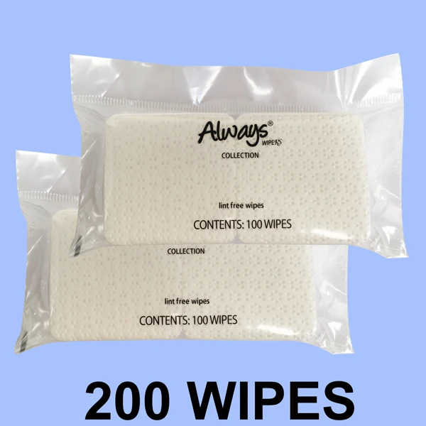 200 wipes Горячие NON-WOVEN безворсовые салфетки высшего качества для дизайна ногтей полотенце для удаления лака для ногтей клей и УФ-гель - Цвет: 200 wipes