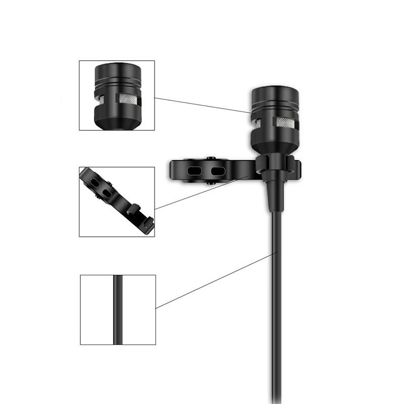 DJI Osmo Карманный шарнирный зажим на петличный микрофон 3 5 мм Кабель адаптер