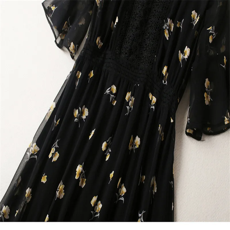 

at woman big size summer dress female 2019 new fat mm cover belly slim dress fat sister foreign summer w222