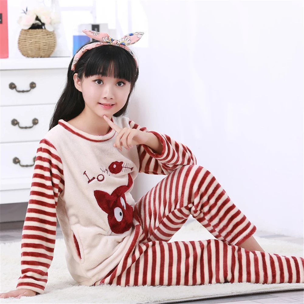 2019 Children Pajamas Clothing Sets Boys &amp Girls Cartoon Sleepwear Suit Kids Long-sleeve+pant 2 piece Pijamas 2-14 Years | Детская