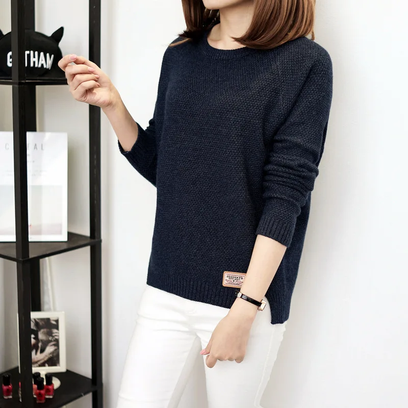 Autumn sweater 2020 Winter women fashion sexy o-neck Casual sweaters and pullover warm Long sleeve Knitted Sweater | Женская одежда