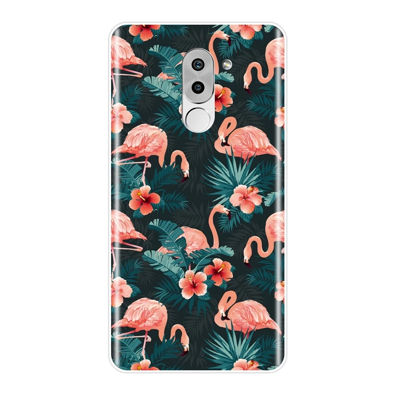 Модный мягкий чехол-накладка с фламинго для Huawei Honor 6 5A 4X 5X 6X силиконовый чехол