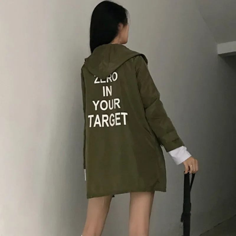 Женский Повседневный Тренч с капюшоном длинное пальто длинным рукавом