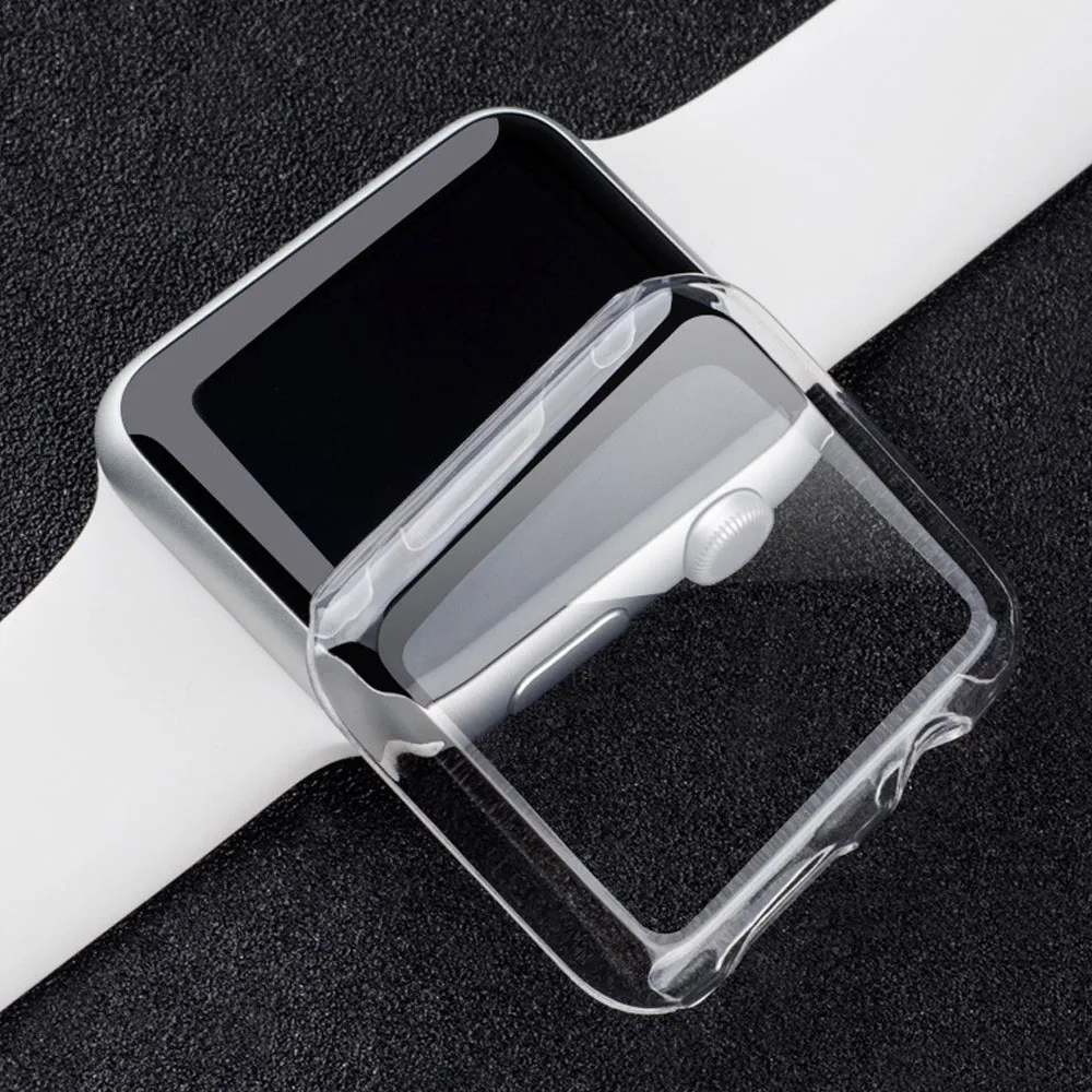 Прозрачная защитная пленка Besegad чехол бампер для Apple Watch iWatch Series 2 3 38 мм 42