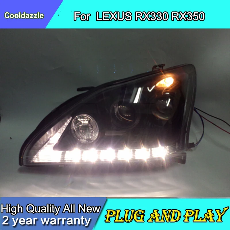 Чехол для стайлинга автомобиля 2004 2009 года Lexus RX330 RX350 светодиодный фары передние