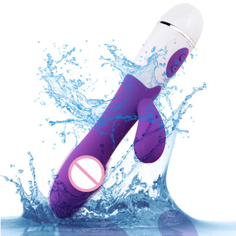 CRDC вибратор для точки G женщин силиконовый двойной Кролик водонепроницаемый