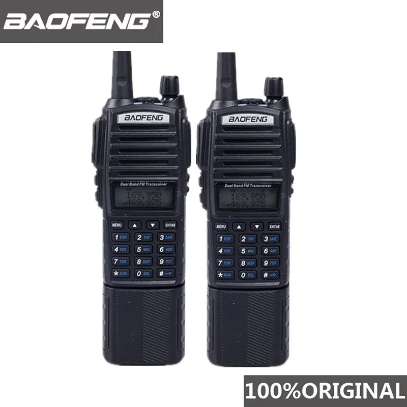 

2pcs Baofeng UV-82 Walkie Talkie 5W 3800mAh Battery Dual Long Band Radio Dual PTT UV82 Woki Toki Baofeng UV 82 Radio Comunicador