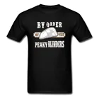 Shelby шляпа Футболка мужская футболка с буквенным принтом футболки из хлопка черные топы футболки BBC фанаты по заказу Peaky Blinders уличная одежда