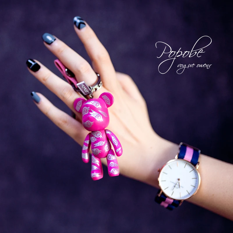 Милый Мультфильм комиксов popobe Мрачные медведь брелок насилие подарок ребенком