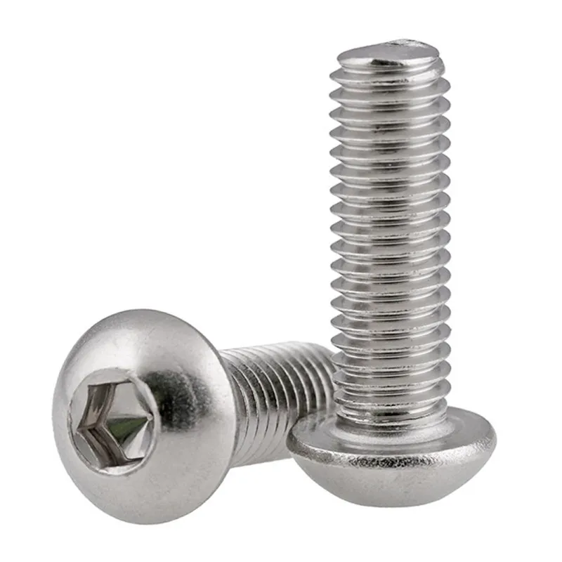 Promotion! 500pcs M3 M4 M5 A2 Stainless Steel ISO7380 Button Head Hex Bolts Hexagon Socket Screws With Nuts Assortment Kit | Обустройство