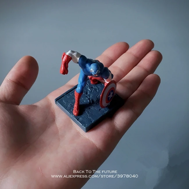 Disney Marvel Мстители Капитан Америка 6 см фигурка аниме мини украшение Коллекция ПВХ