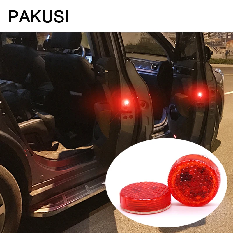 PAKUSI новая автомобильная светодиодная подсветка двери стробоскопический свет