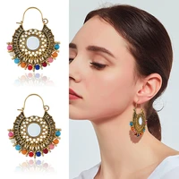 boho round earrings statement earrings ethnic bell geometric earrings for women round drop earing modern jewelry for women