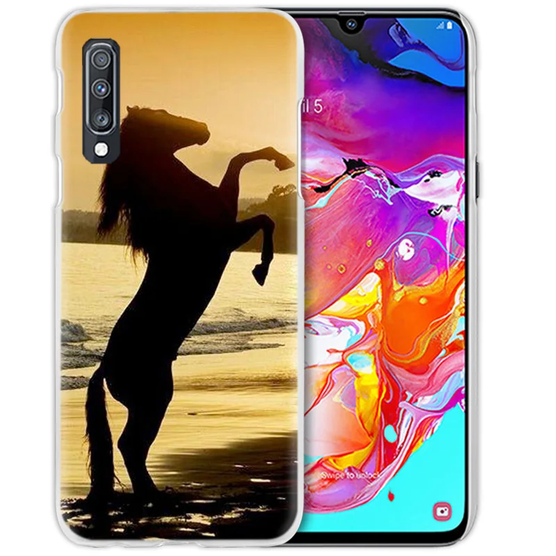 Чехол с рисунком лошади для Samsung Galaxy A50 A70 A70s A20e A60 A40 A30 A20 A10 A71 A51 A9 A7 2018|Бамперы| |