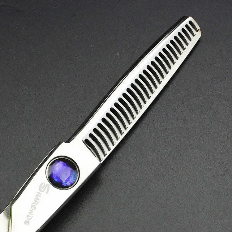 Thinning Scissors Профессиональные 6 и 5,5 дюймовые 440c Стальные парикмахерские ножницы, набор истончающих ножниц, парикмахерские ножницы для стрижки волос - Цвет: Thinning Scissors