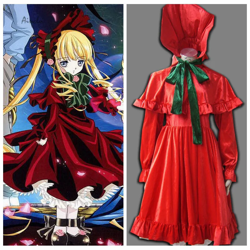 Ainclu горячая Распродажа костюм Бесплатная доставка Rozen Maiden аниме Shinku Хэллоуин