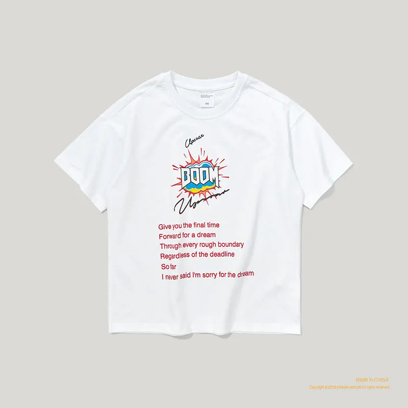 Бренд T shirt2019 новые летние INS Письмо печати Мальчик Short Oversize футболка с рукавами