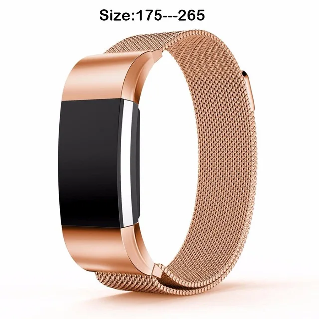 Розовое золото Металлический ремешок для браслета Fitbit Charge 2 ремешок Безвинтовой браслет из нержавеющей стали для Fitbit charge2 браслеты Замена аксессуаров - Цвет: Розовое золото