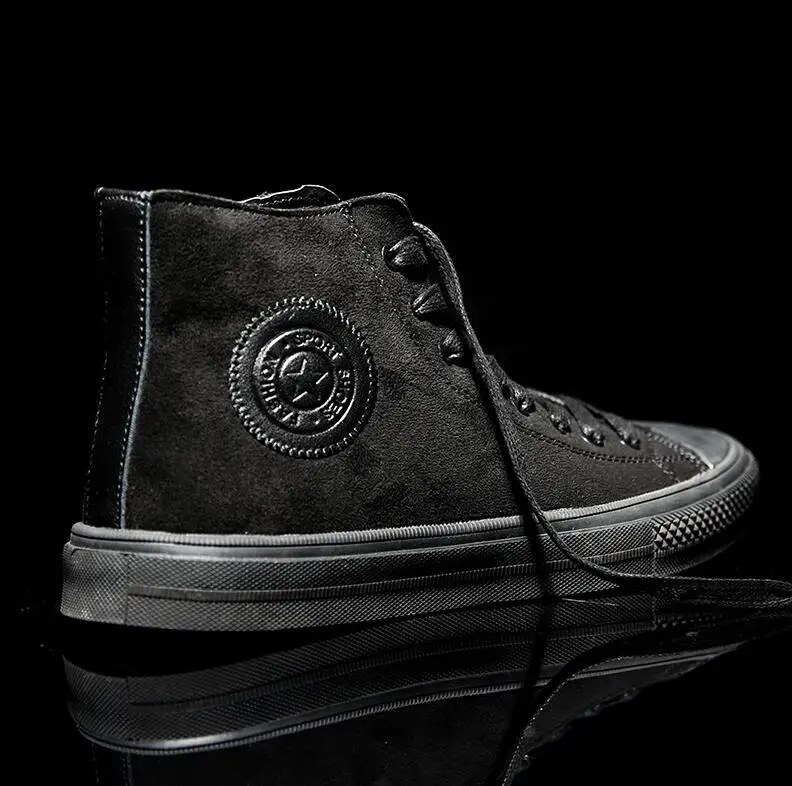 black suede Ботинки «Челси»; мужские Ботильоны; Мужская защитная обувь; botas hombre; мужские ботинки из искусственной замши; Мужская обувь; модная прогулочная обувь - Цвет: black suede