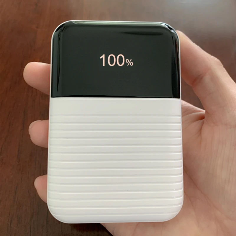 10000 мАч Мини Портативный внешний аккумулятор повербанк 2 USB LED зарядное устройство