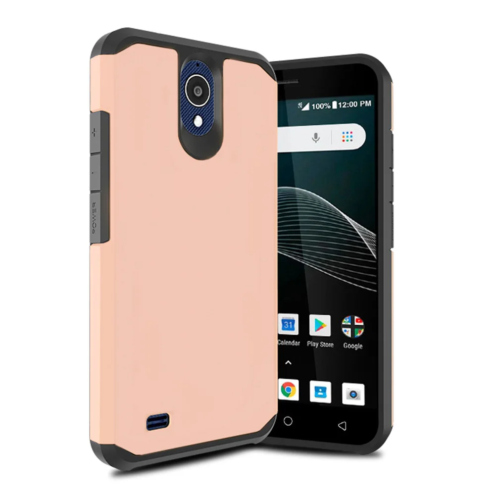 For AT&ampT Axia Case Dual Layer Hybrid Armor Anti Shock Impact Protective Soft TPU &amp Hard PC Back Cover QS5509a | Мобильные