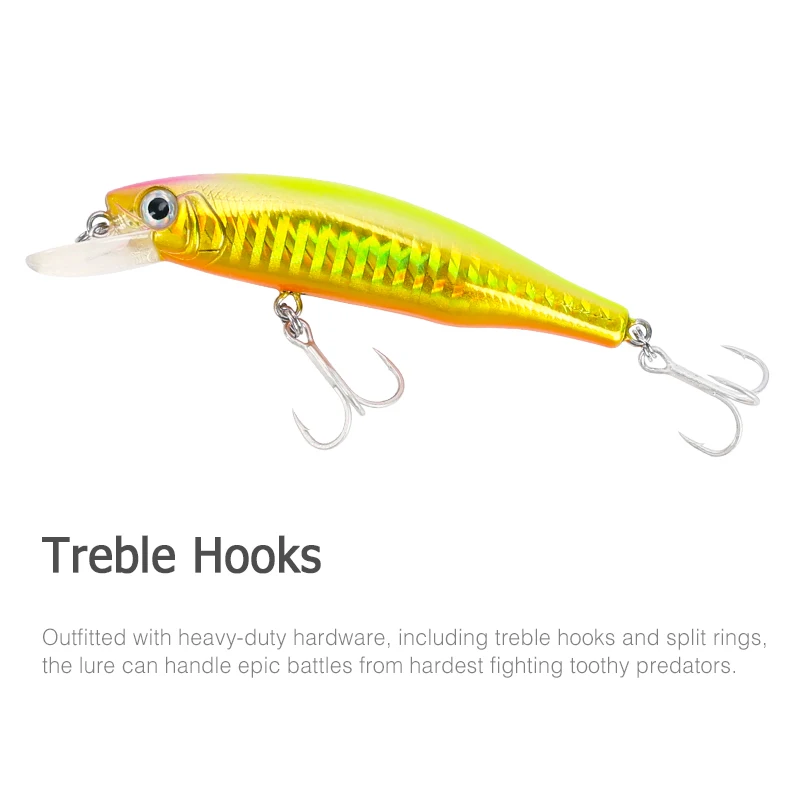 Tsurinoya Minnow приманка 85 мм/14 г тройные Крючки жесткая рыболовные приманки Leurre Souple