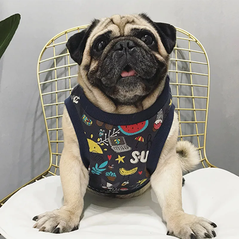 2018 Одежда для собак маленьких Летний жилет французского бульдога футболка