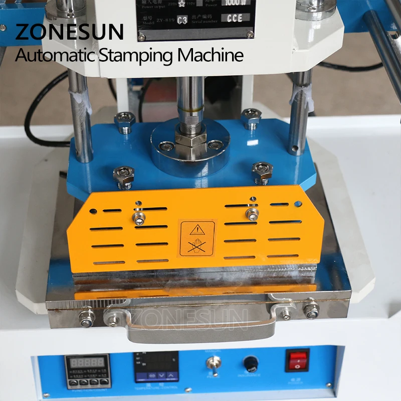 ZONESUN ZY-819C пневматическая штамповочная машина, кожа логотип биговальная машина, давление слова machinename карты штамповочная машина