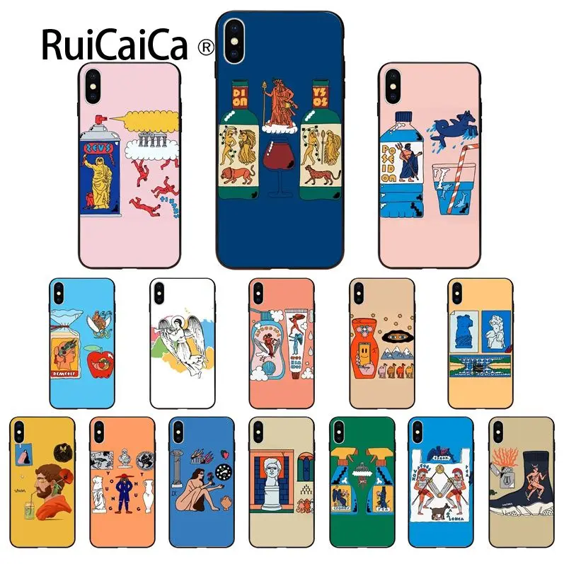 Ruicaica Ретро арт Давид статуя греческая мифология мягкий силиконовый черный чехол