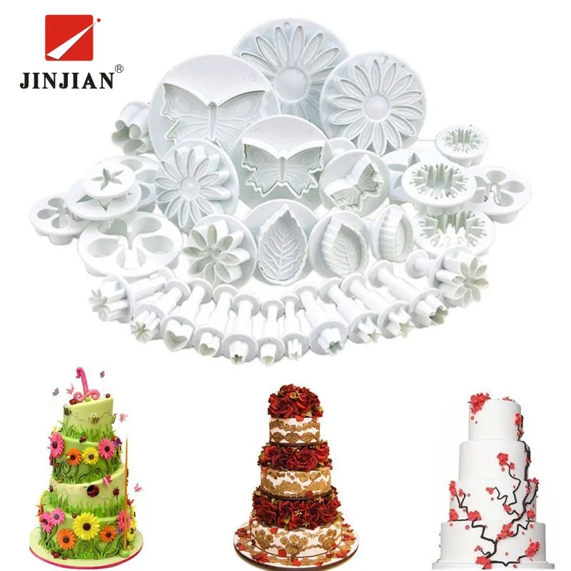 JINJIAN 33 шт./компл. помадка для украшения торта Sugarcraft Плунжер резак инструменты