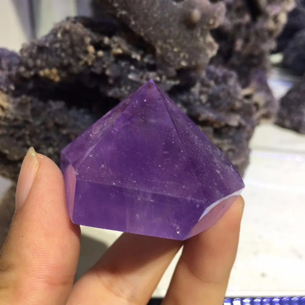 Amazing gemstone natural dark purple amethyst stone quartz crystal wand point healing crystals irregular shape wand as gift