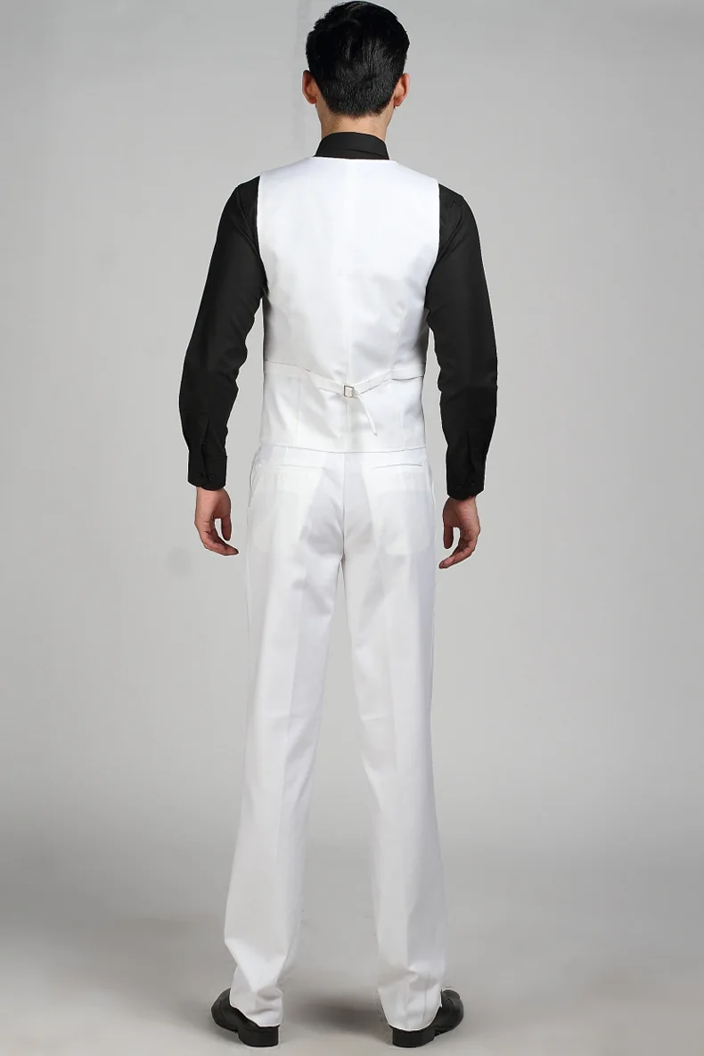 Бутик De FGG Китай SizeS-3XL однотонный белый цвет мужской деловой костюм жилеты для
