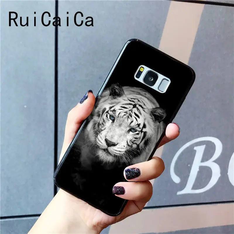 Ruicaica tiger модный рукоделие принт рисунок чехол для телефона samsung Galaxy S9 plus S7 edge S6 S10 S8