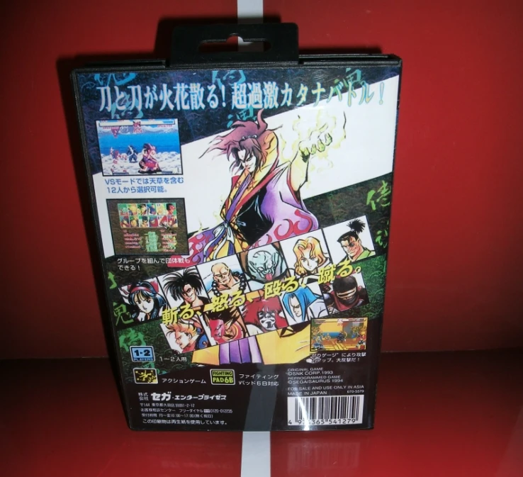 Картридж для видеоигр Samurai духов MD японская крышка с коробкой и руководством