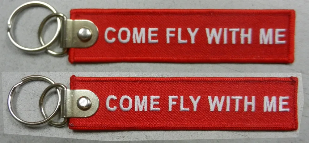 Брелки с вышитыми бирками надписью Come Fly With Me | Автомобили и мотоциклы