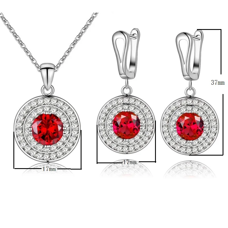 Ювелирные наборы MEGREZEN из кубического циркония ожерелье серьги с камнями