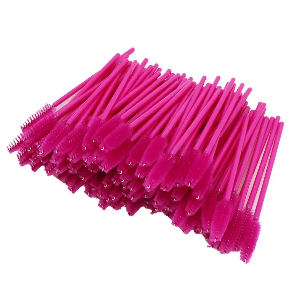 100pcs 100 шт щетка для ресниц Макияж щеточки Одноразовые Тушь для ресниц палочки Аппликатор Spoolers Одноразовые Инструменты для наращивания ресниц для макияжа - Handle Color: 100pcs