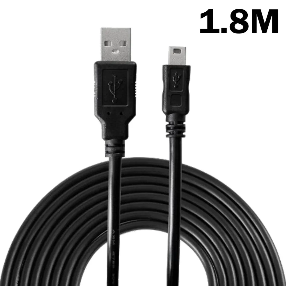 Для 1 8 м 5 9 футов Плетеный Черный Мини USB кабель для PS3 беспроводной контроллер