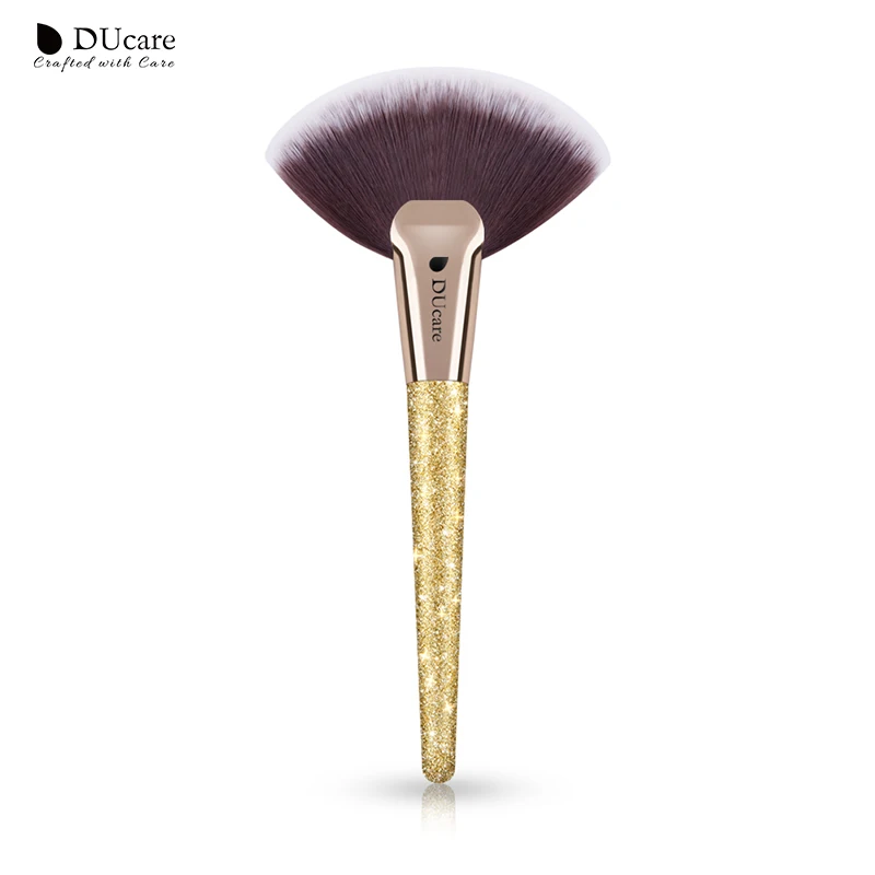 DUcare 1PCS Fan Brush Makeup Contour Highlight Thick Synthetic Hair High Quality Brushes for | Красота и здоровье
