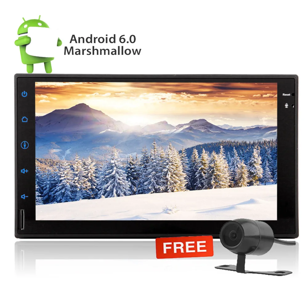 Автомобильный видеоплеер с поддержкой Wi Fi Bluetooth Mirror Link OBD2 двойная камера вход 7