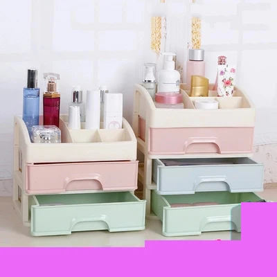 

Коробка для хранения косметики, Настольная коробка для хранения, ящик для косметики принцессы для дома, пластиковый Маленький милый мини