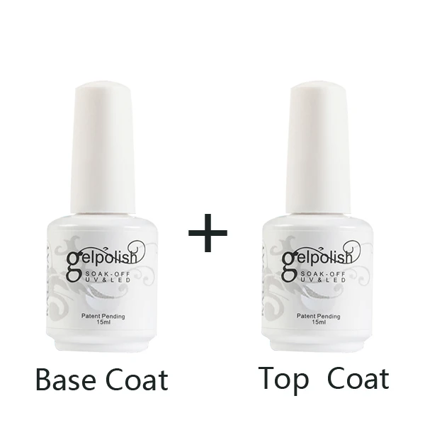 base and top coat Черный белый гель лак для ногтей смывка для лака Лаковая основа и верхнее покрытие УФ светодиодный гель лак красный цвет 15 мл набор гелевых лаков Матовый верхний слой - Цвет: base and top coat