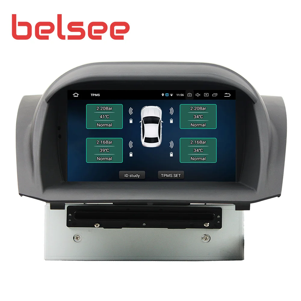 Автомагнитола Belsee Android 9 0 стереомагнитола 4 Гб 64 8 ядер для Ford Fiesta 2013 2014 2015