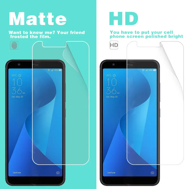 Прозрачная глянцевая пленка для Asus Zenfone Max Plus (M1) ZB570TL 5 7 с антибликовым покрытием