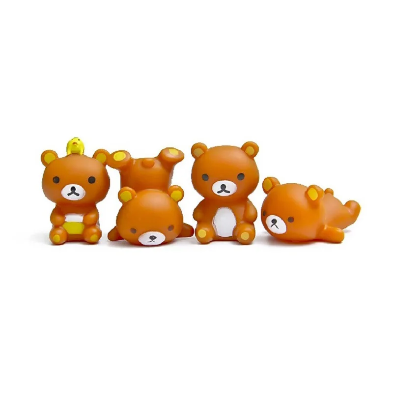 8 шт./лот PVC Фигурки Игрушки DIY японского Аниме Rilakkuma Медведь Коллекция Модель для