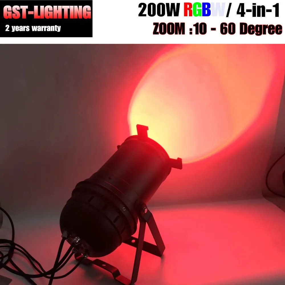 ZOOM 15 50 градусов 200 Вт RGBW 4 в 1 монолитный блок светодиодов Par Light 3200K 7500k Stage DMX|Эффект