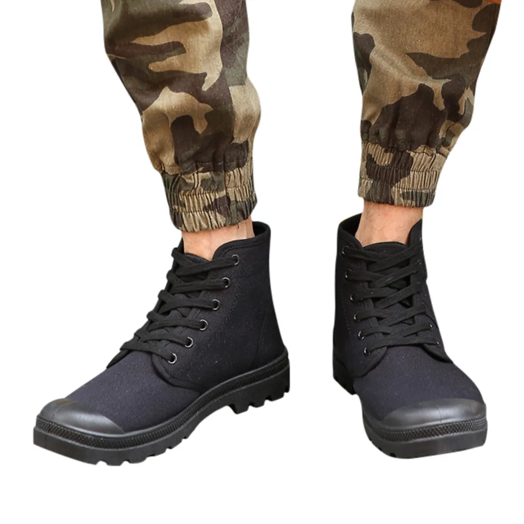 Мужские парусиновые кроссовки Повседневные Дышащие Нескользящие на платформе