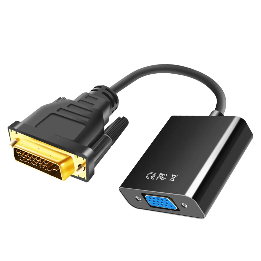 Высококачественный Full HD 15Pin 1080P DVI D 24 + 1 VGA HDTV конвертер монитор штырь гнездо для ПК