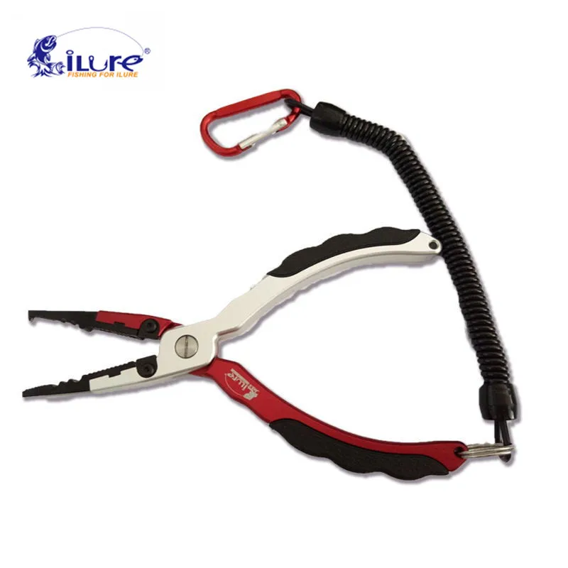 

iLure Aluminum Light Fishing Pliers+Fishing Rope Dual Grip Corrosion Resistance Fishing Accessories Fishing Tools